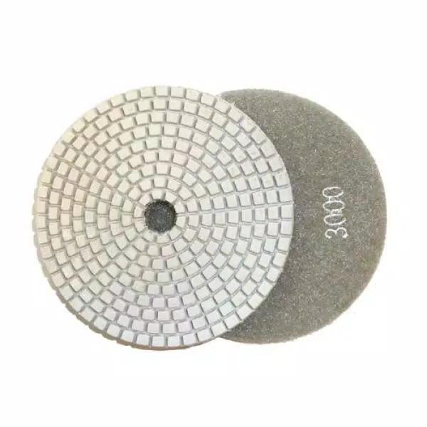 Toolocity JHX 5 in. Dry/Wet Diamond Polishing Pad Set with Semi-Rigid Back Holder for Concrete and Granite