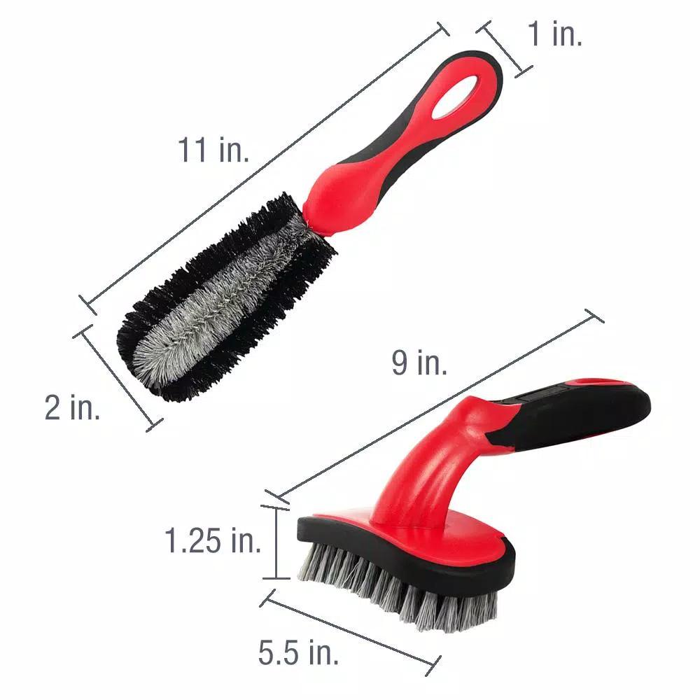 Barrett-Jackson Tire and Wheel Brush Kit with Ergonomic Handles