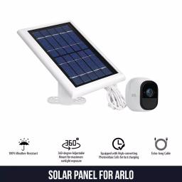 Wasserstein Solar Panel for Arlo Ultra and Arlo Pro 3 Outdoor Security Cameras, with 13.1ft Magnetic Cable thumbnail 2