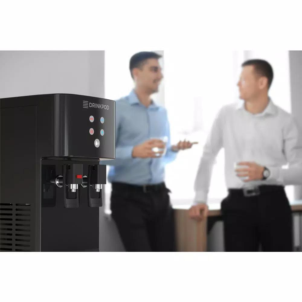 DRINKPOD 2000 Series Bottleless Water Filtration Cooler, 4-Stage Purification, Hot & Cold, Black