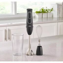 Braun MultiQuick 5 MQ505 2-Speed Immersion Blender Set with Beaker and Whisk, Black thumbnail 3
