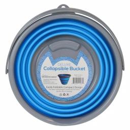 Southern Homewares 2.65 Gal. Blue Collapsible Deluxe Silicone Bucket with Stability Rings thumbnail 5