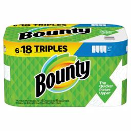 Bounty Select-A-Size White Paper Towels, 6 Triple Rolls thumbnail 4