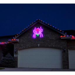 Haunted Hill Farm 48 in. x 40 in. Creepy Crawling Spider LED Halloween Window Light thumbnail 3