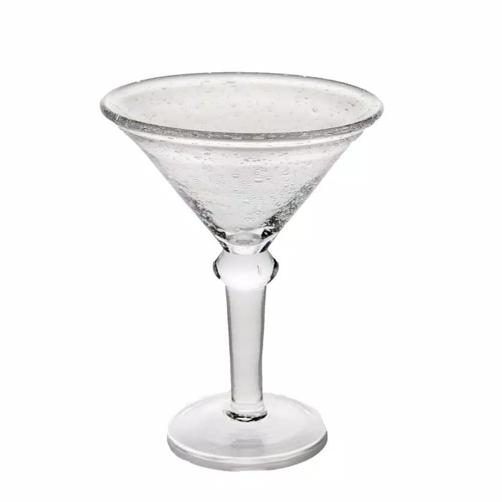 Abigails St. Remy Bubble Martini Glass Set, Clear Glass, 8 oz (Set of 4)