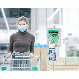 Alpine Industries 60.5 in. Sanitizing Wipes Dispenser Stand with 2-Sided Sign Holder thumbnail 8