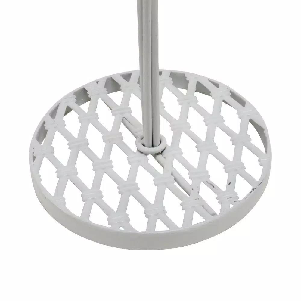 Tripar International, Inc 4-Hook White Metal Mug Tree Stand for Kitchen Countertop