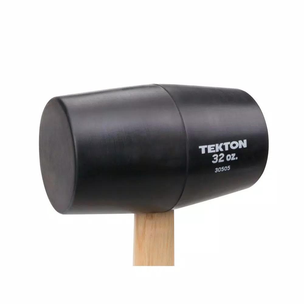 TEKTON 32 oz. Rubber Mallet with Wood Handle