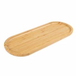Classic Cuisine Oval Bamboo Serving Tray - Natural Wood Finish thumbnail 1