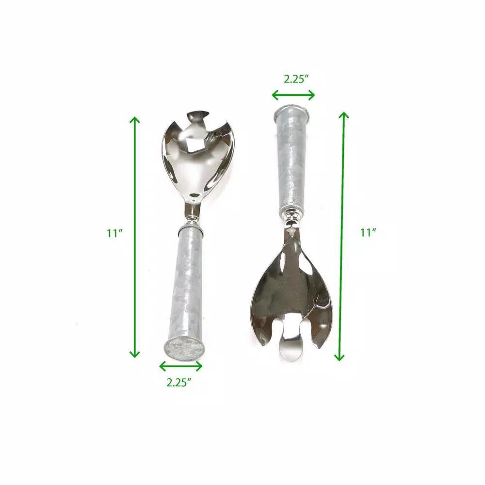 Mind Reader Stainless Steel Salad Server Set - 2-Piece Spoon and Fork Utensils