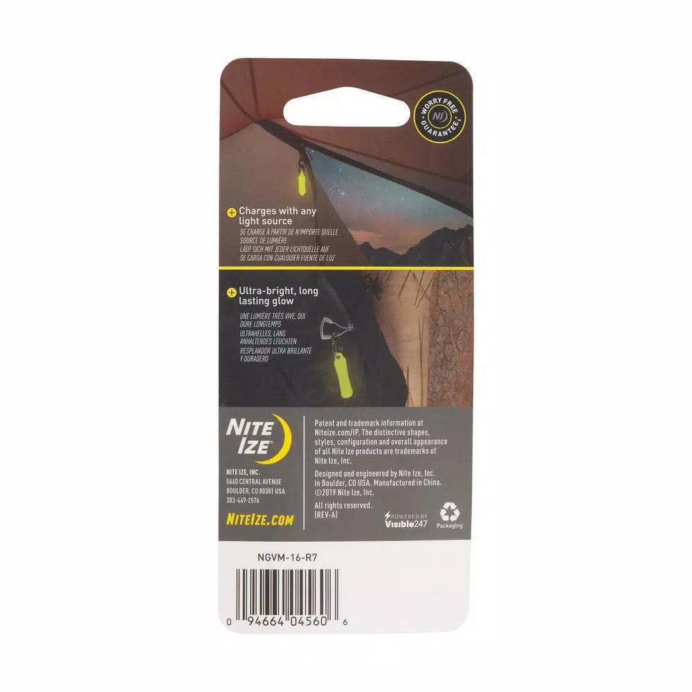 Nite Ize NextGlo Visibility Marker, Yellow - High-Performance Photoluminescent Glow Marker