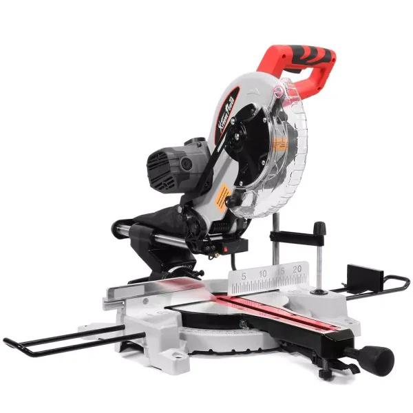 XtremepowerUS 10 in. 15 Amp 1800W Sliding Single Bevel Compound Miter Saw with Laser Guide