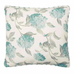 Laura Ashley Rosemary Blue and White Floral 20 in. x 20 in. Down Throw Pillow thumbnail 1