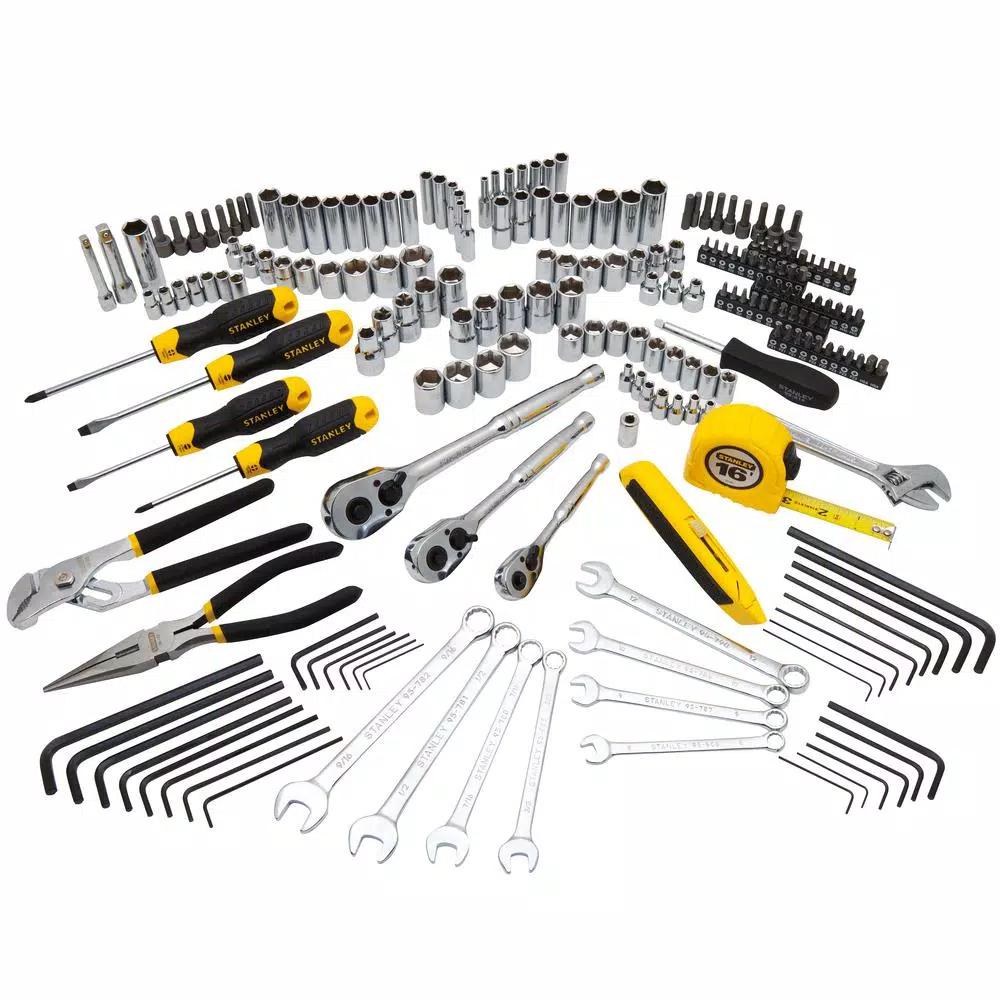 Stanley 210-Piece Mechanics Tool Set with Chrome Finish