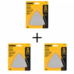 DEWALT DWASPTRI3 Hook-and-Loop Triangle Sandpaper Assortment, 36-Piece thumbnail 1