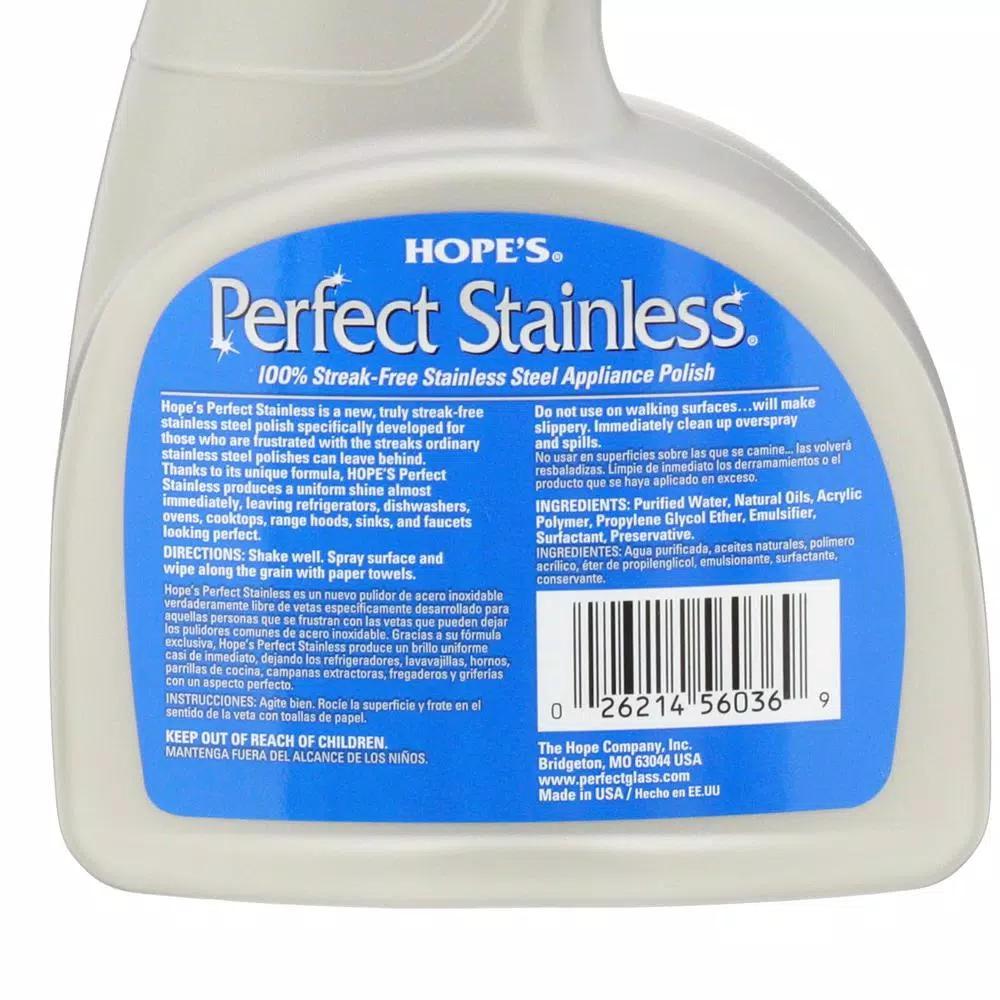 Hope's Perfect Stainless Streak-Free Stainless Steel Polish, 22 oz.