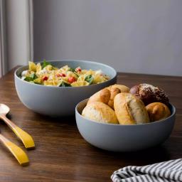 CorningWare 2-Piece Stoneware Mixing Bowl Set, Ash thumbnail 2