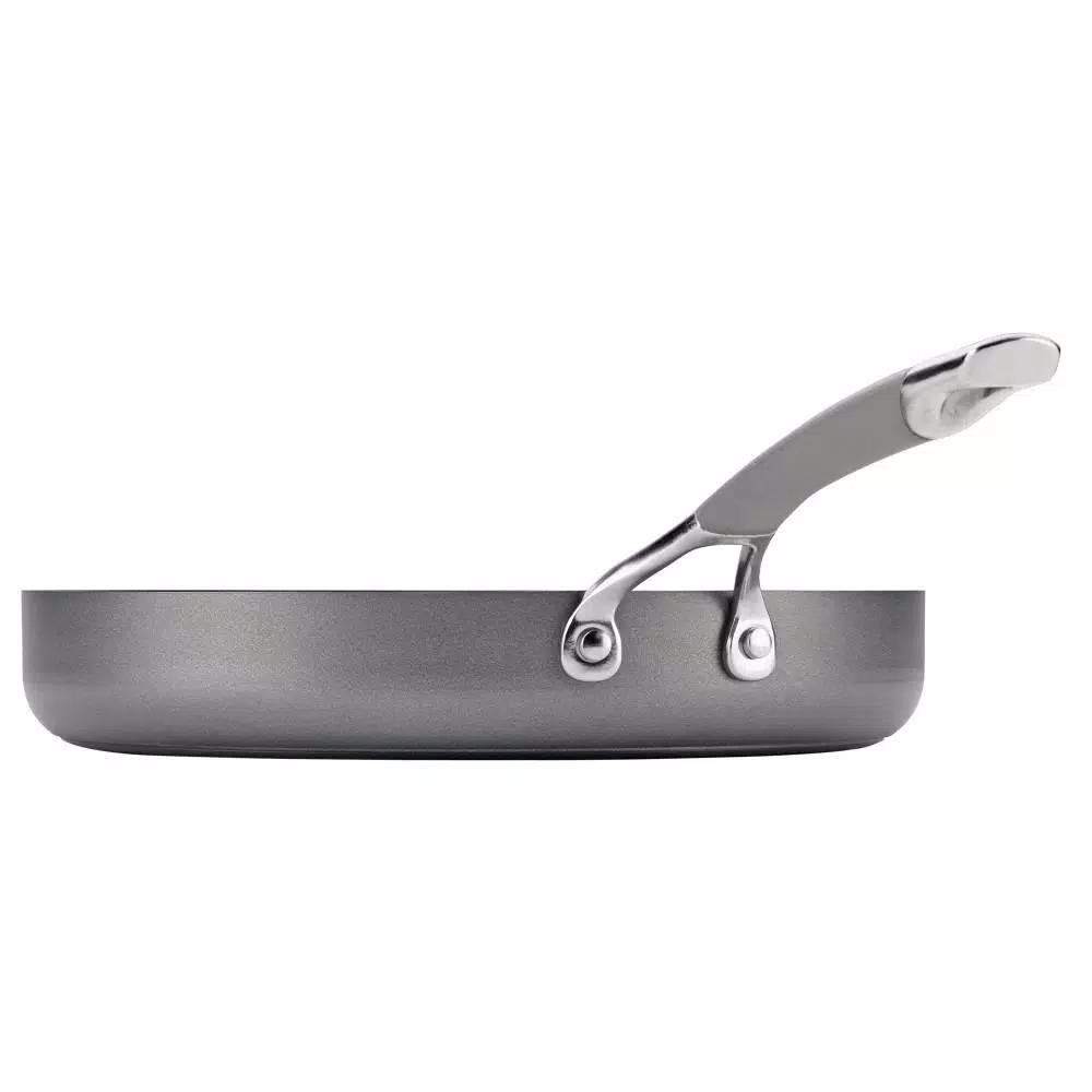 Circulon Elementum 11 in. Hard-Anodized Aluminum Nonstick Grill Pan, Oyster Gray