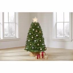 Home Accents Holiday 4.5 ft. North Valley Spruce Unlit Artificial Christmas Tree thumbnail 2
