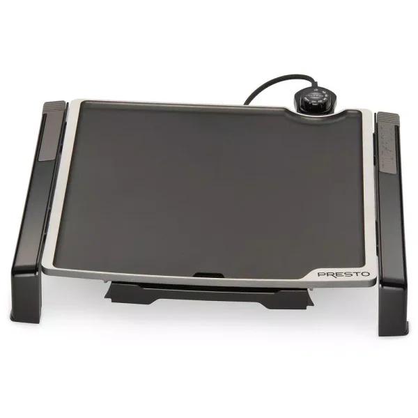 Presto Tilt and Fold 210 sq. in. Electric Griddle with Temperature Sensor, Black