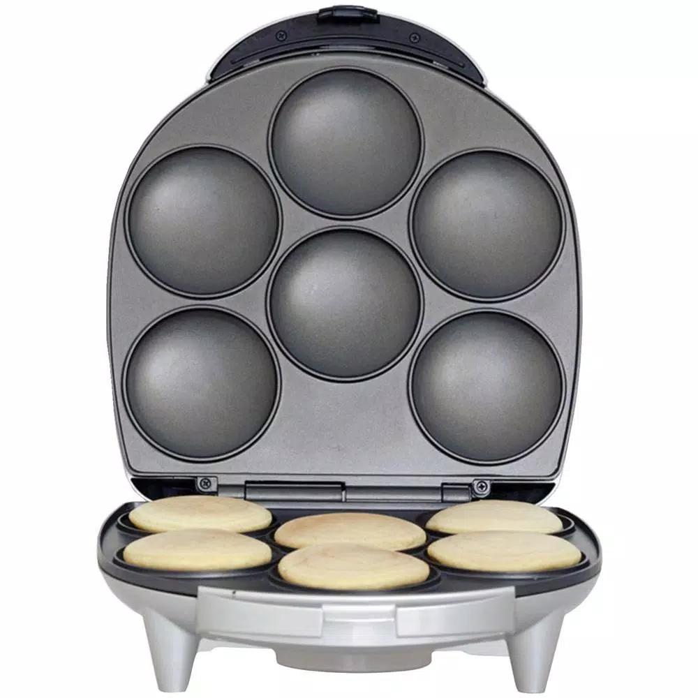 Brentwood Appliances AR-136 6-Piece Nonstick Arepa Maker, Silver Countertop Specialty Grill