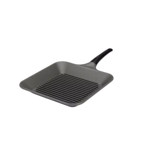 Nordic Ware Pro Cast 10.5 in. Cast Aluminum Nonstick Square Grill Pan, Gray