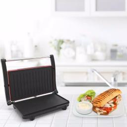Chef Buddy 760W Red Non-Stick Panini Press and Countertop Grill thumbnail 4