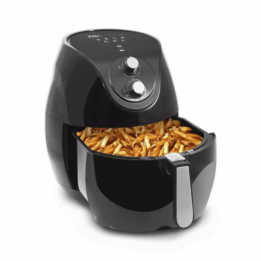 Maximatic Elite Platinum 6.5 Qt. Air Fryer, 1800W Oil-Free Countertop Cooker - Black