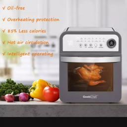 Geek Chef 12 Qt. Air Fryer Oven with Rotisserie, 1600W Multi-Function Countertop Oven with 16 Presets thumbnail 2