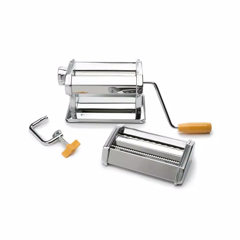 Fox Run Stainless Steel Pasta Machine with 3 Blade Options