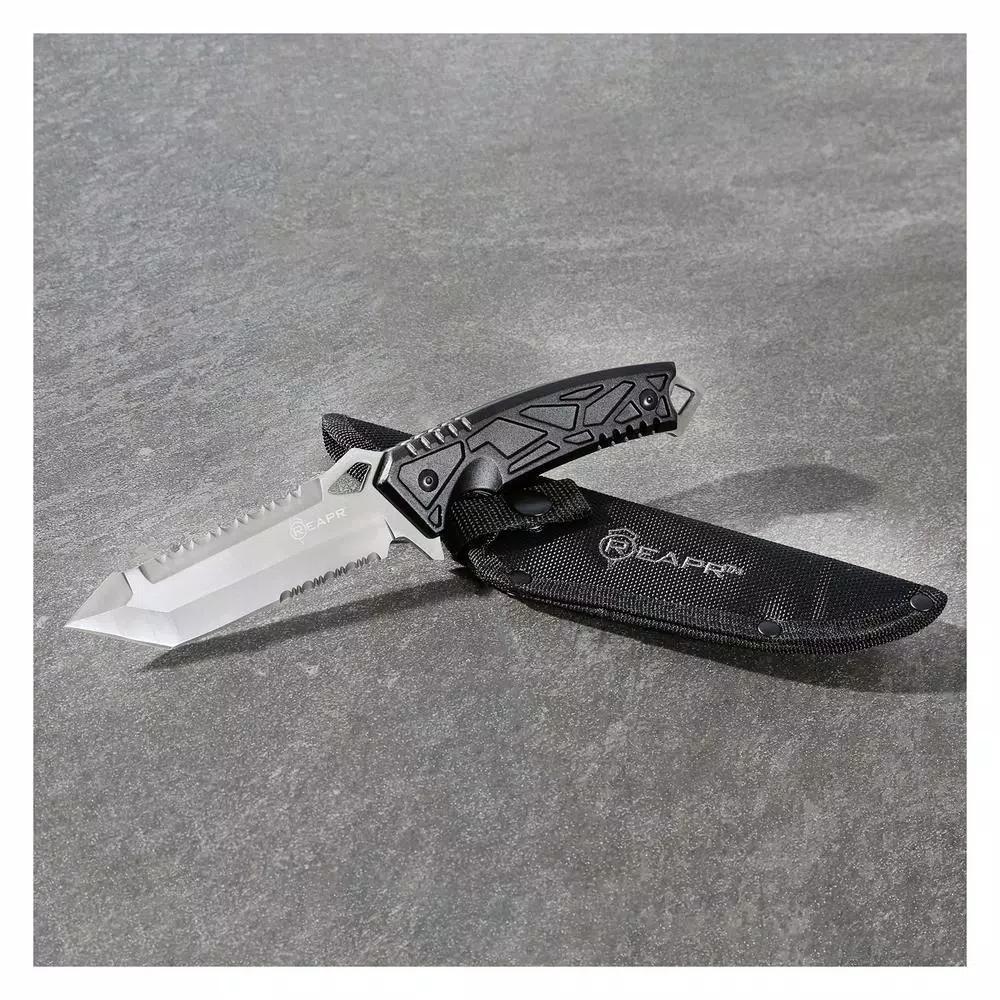 Sheffield REAPR Javelin Fixed Blade Knife with 5 in. Serrated Chisel Tanto Blade