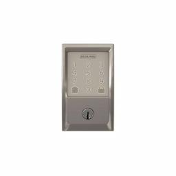Schlage Encode Smart WiFi Door Lock with Latitude Lever Handleset, Satin Nickel thumbnail 2