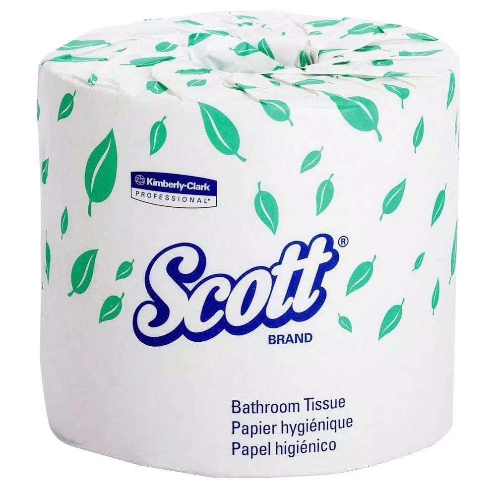 Scott 2-Ply Bath Tissue, 550 Sheets per Roll, 80 Rolls Bulk Pack