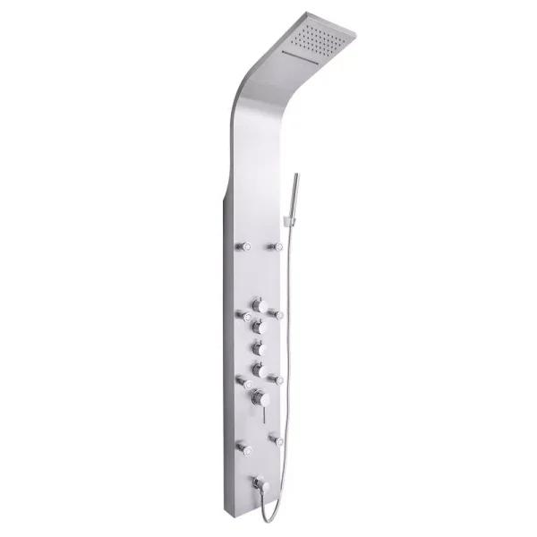 AKDY 65 in. Stainless Steel 8-Jet Rainfall Waterfall Shower Panel System with Handheld Wand