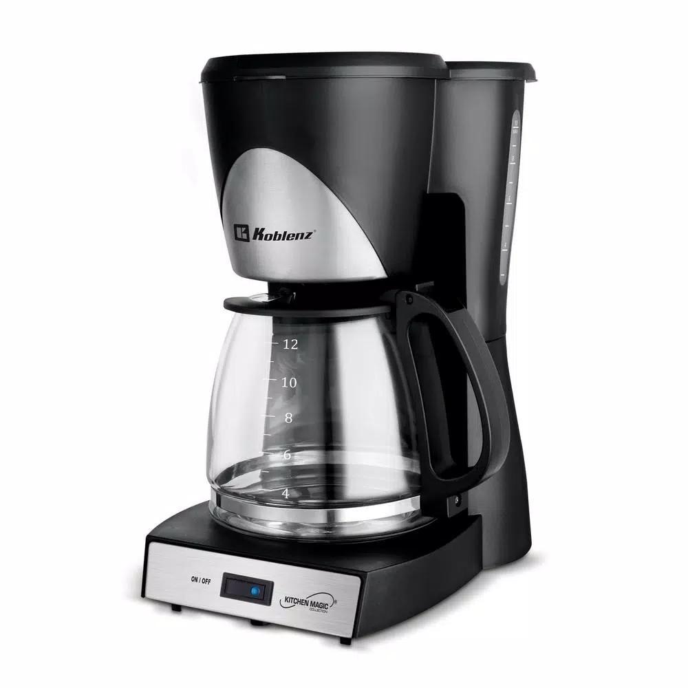 Koblenz Kitchen Magic Collection 12-Cup Drip Coffee Maker, Black