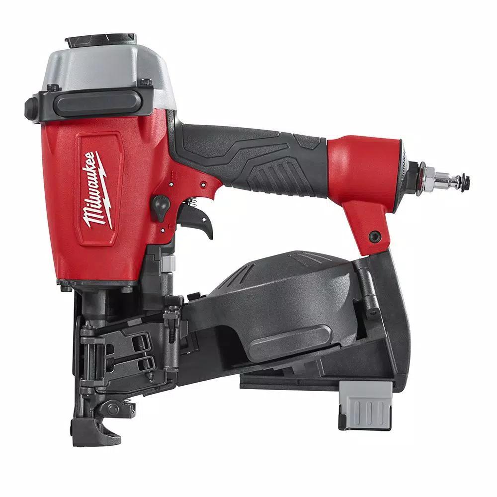 Milwaukee 1-3/4 in. 15 Degree Coil Roofing Nailer, Lightweight Magnesium Housing