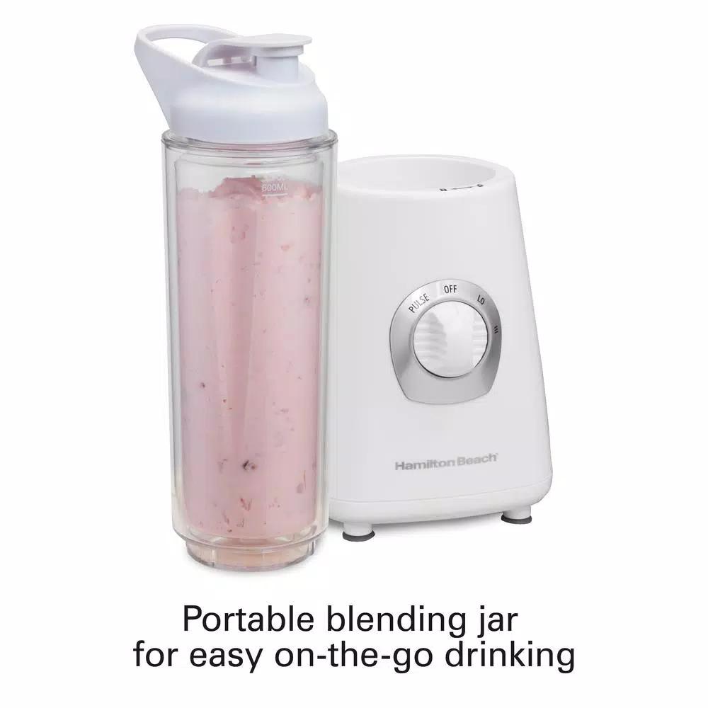 Hamilton Beach Go Sport 20 oz. Personal Blender, 3-Speed, White