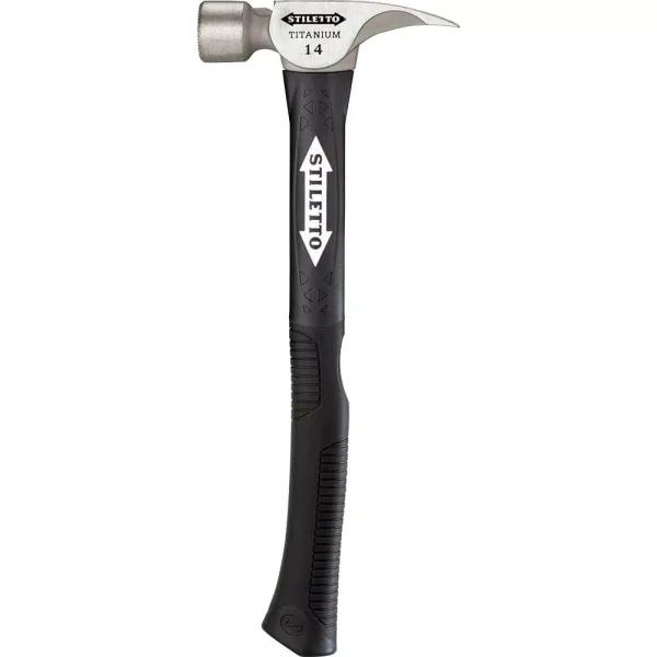 Stiletto TI14MC-F 14 oz. Titanium Milled Face Hammer with 16 in. Curved Fiberglass Handle