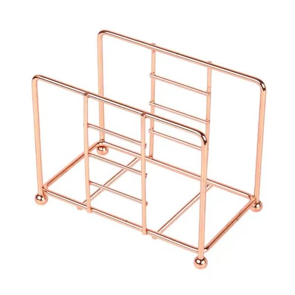 Creative Home Copper Plated Iron Napkin Holder, Elegant Metal Tissue Dispenser for Kitchen and Dining Table