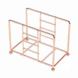 Creative Home Copper Plated Iron Napkin Holder, Elegant Metal Tissue Dispenser for Kitchen and Dining Table thumbnail 1