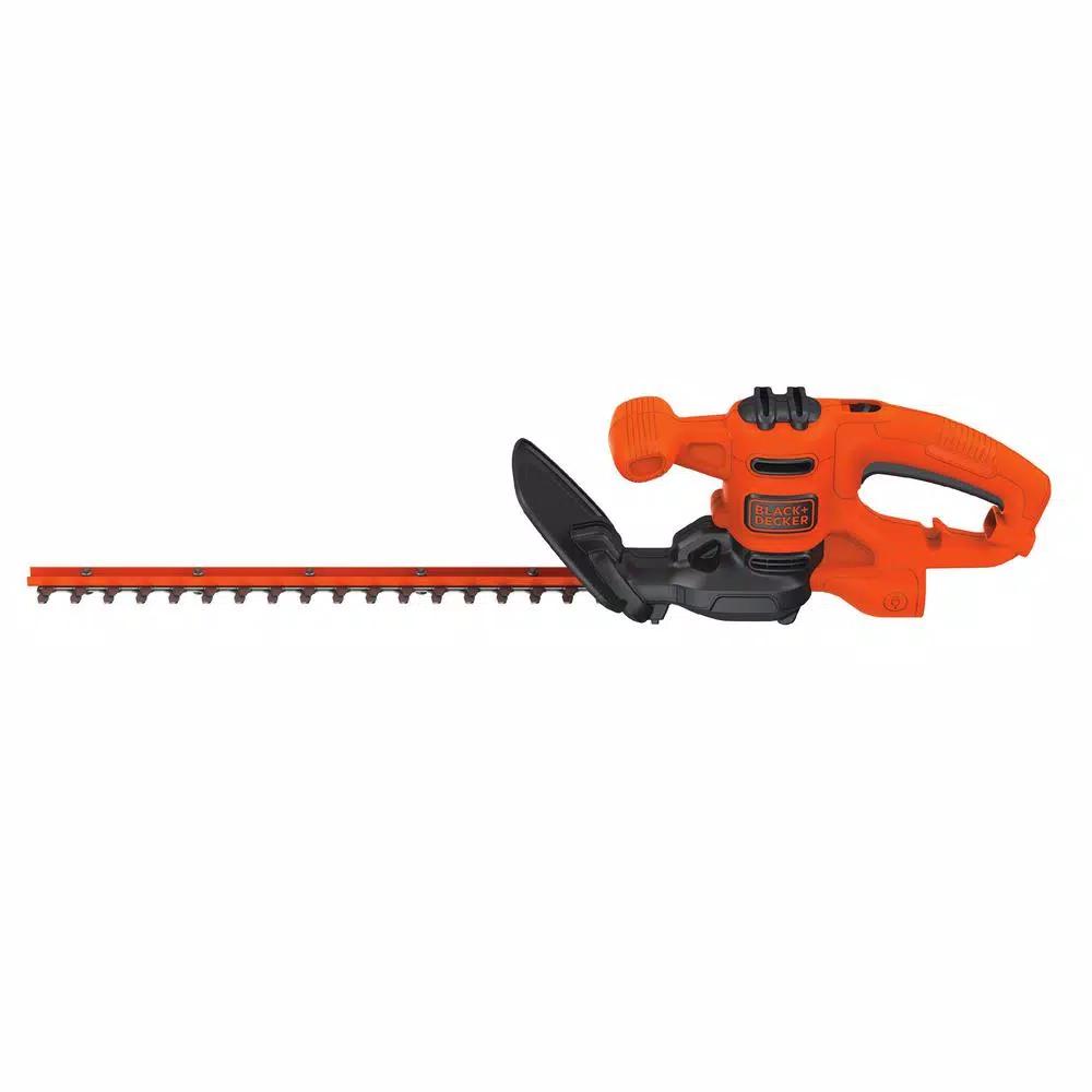 BLACK+DECKER 17 in. Corded Electric Hedge Trimmer, 3.2 Amp, Dual-Action Hardened Steel Blade
