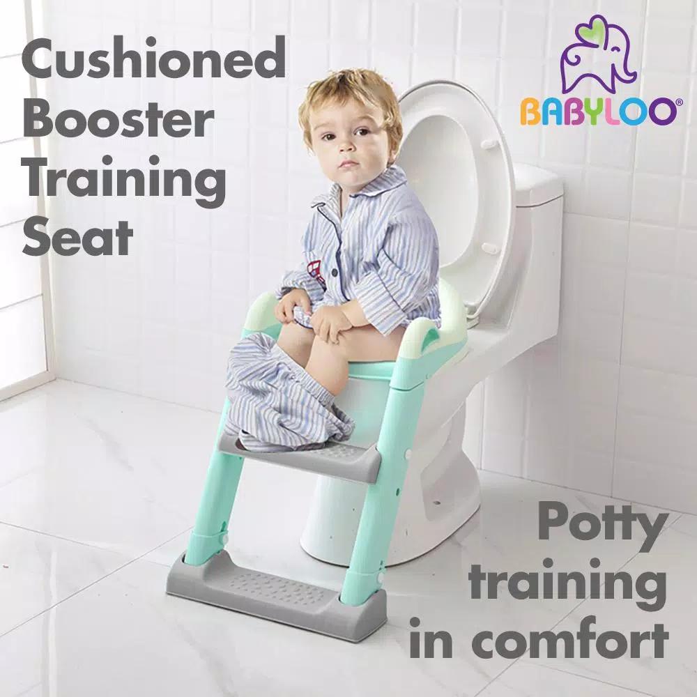 Babyloo Sterdy Potty Training Booster Seat with Adjustable Height and Removable Cushion - Mint Green