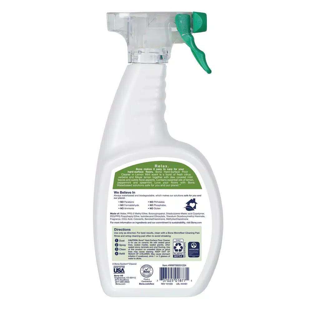 Bona Lemon Mint Hard-Surface Floor Cleaner, 32 oz.