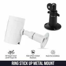 Wasserstein Adjustable Metal Wall and Ceiling Mount for Ring Stick Up Cam Battery and Wired thumbnail 2