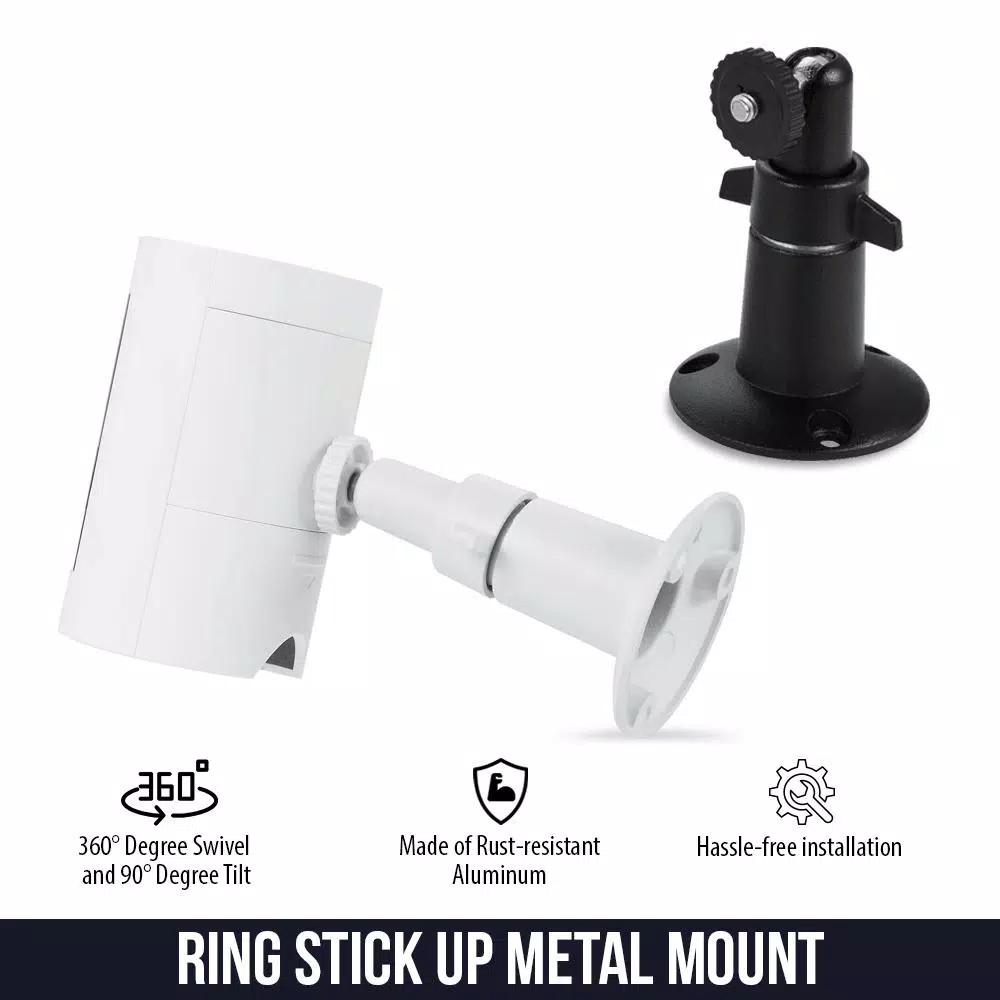 Wasserstein Adjustable Metal Wall and Ceiling Mount for Ring Stick Up Cam Battery and Wired