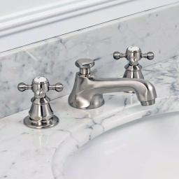 Water Creation Century Classic 8 in. Widespread Bathroom Faucet, Brushed Nickel, with Pop-Up Drain thumbnail 2