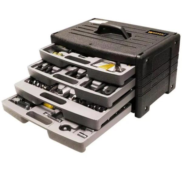 Worker The Worker 105-Piece Tool Set with 4-Drawer Portable Tool Chest