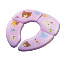 Babyloo Pink Animal Pattern Folding Cushioned Toilet Seat with Travel Bag thumbnail 1