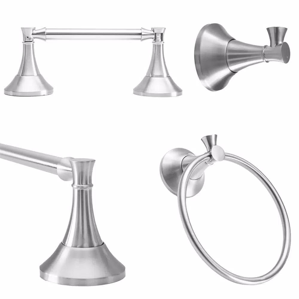 Arista Arlington 4-Piece Bath Hardware Set, Satin Nickel