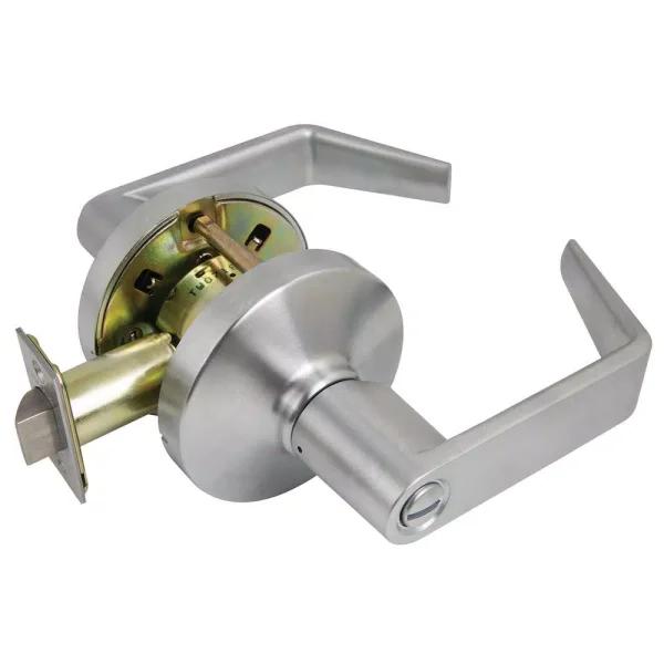 US Lock 3000 GR1 Privacy Bed/Bath Door Lever, 2-3/4 in. Backset, US26D Dull Chrome